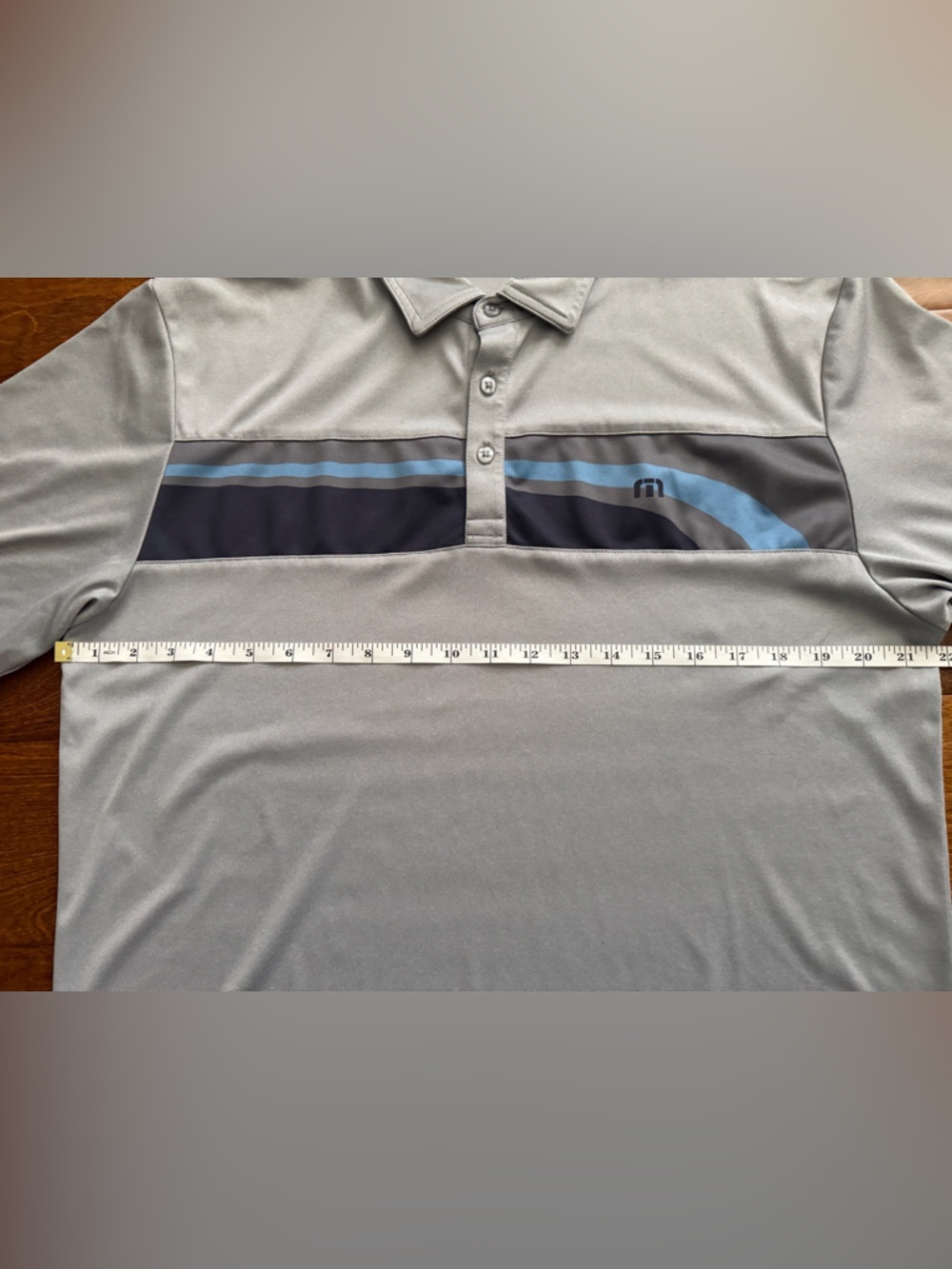 Travis Mathew Men's Large Gray Short Sleeve Polyester Polo Golf Shirt *AS IS - Picture 5 of 10